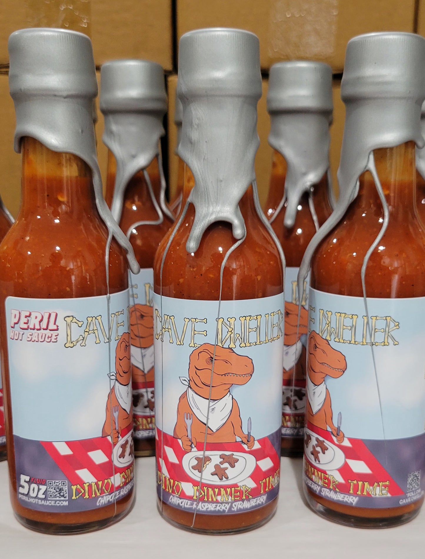 CAVE DWELLER - Dino Dinner Time Special Edition wax dipped bottle