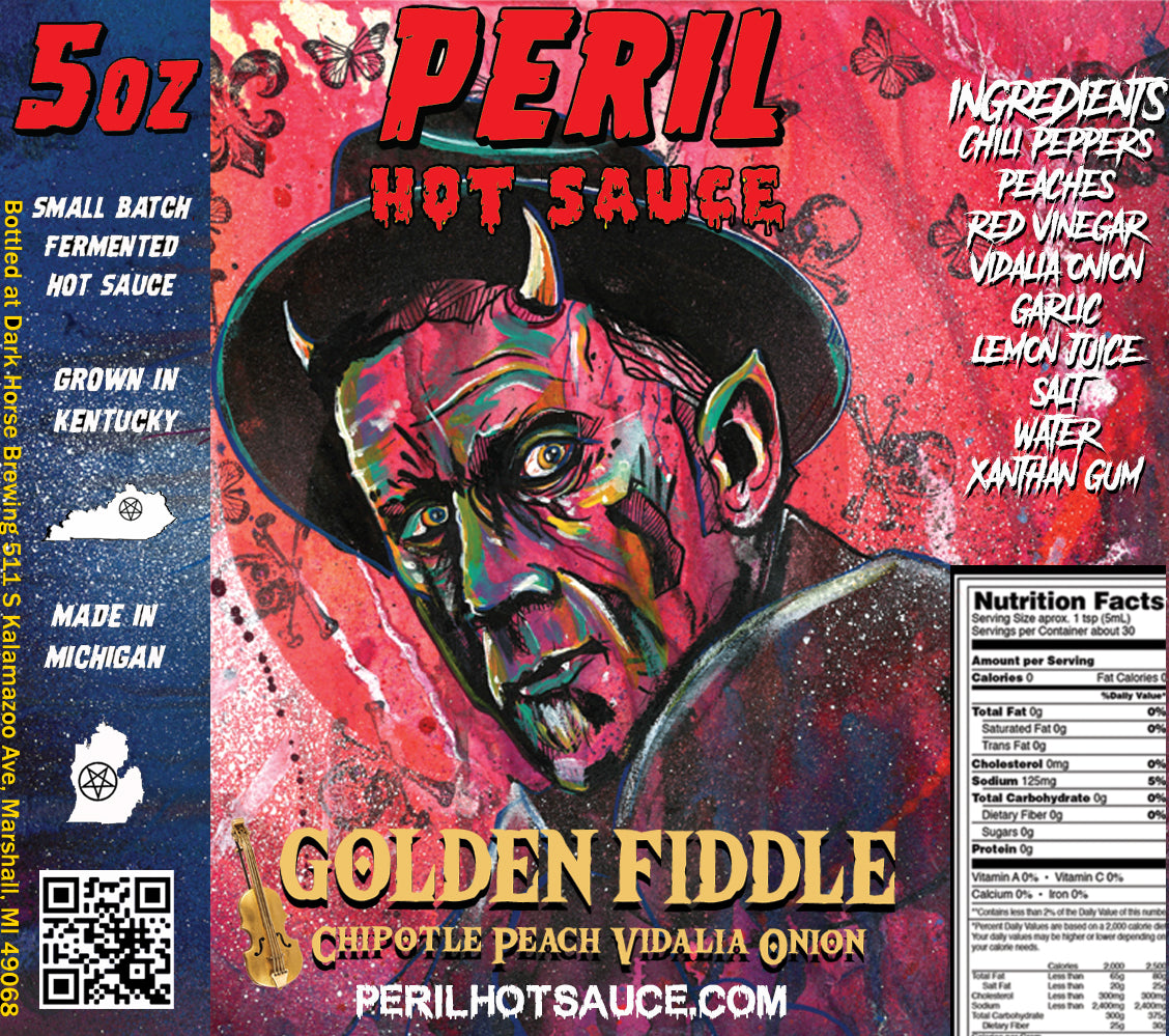 Golden Fiddle - Chipotle Peach Vidalia Onion. - PERIL hotsauce
