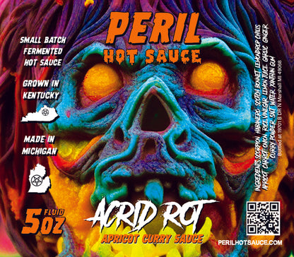 ACRID ROT Apricot Curry Special Edition wax dipped bottle