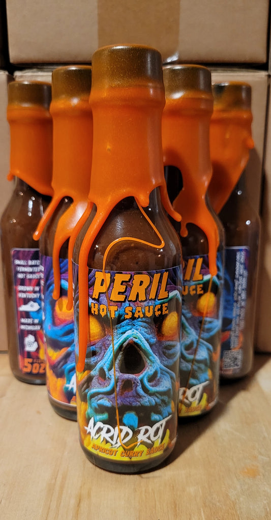 ACRID ROT Apricot Curry Special Edition wax dipped bottle