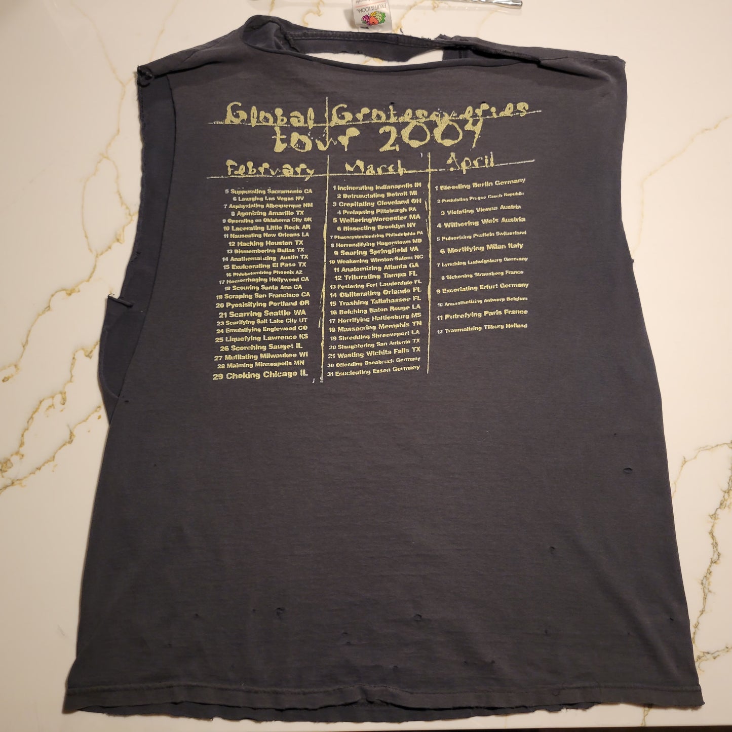 EXHUMED (Large) 2004 Vintage Anatomy is Destiny Tour Shirt