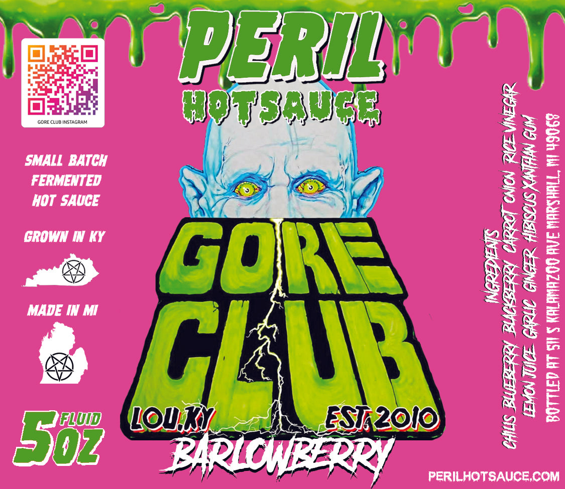 GORE CLUB Barlowberry Special Edition wax dipped bottle - PERIL hotsauce